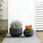 13.5"W x 7.5" H Medium Dark Charcoal Concrete Planter / Pot Lightweight Planter Bowl with Drainage Holes-1007979568-1007979726