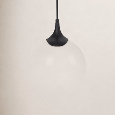 Nedra Single Light Glass Steel Pendant