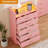 5-Drawer Dresser with LED Lights & Charging Station – 51” Tall Vertical Chest with Open Shelf, Power Outlet & USB Ports – Modern Storage Cabinet for Bedroom, Living Room, Entryway, Pink-841969321