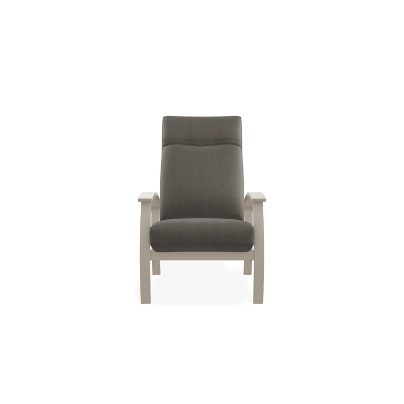 Chaise de patio inclinable avec coussins Askar, Toile Sunbrella® vert forêt, Désert P60, Blanc brillant