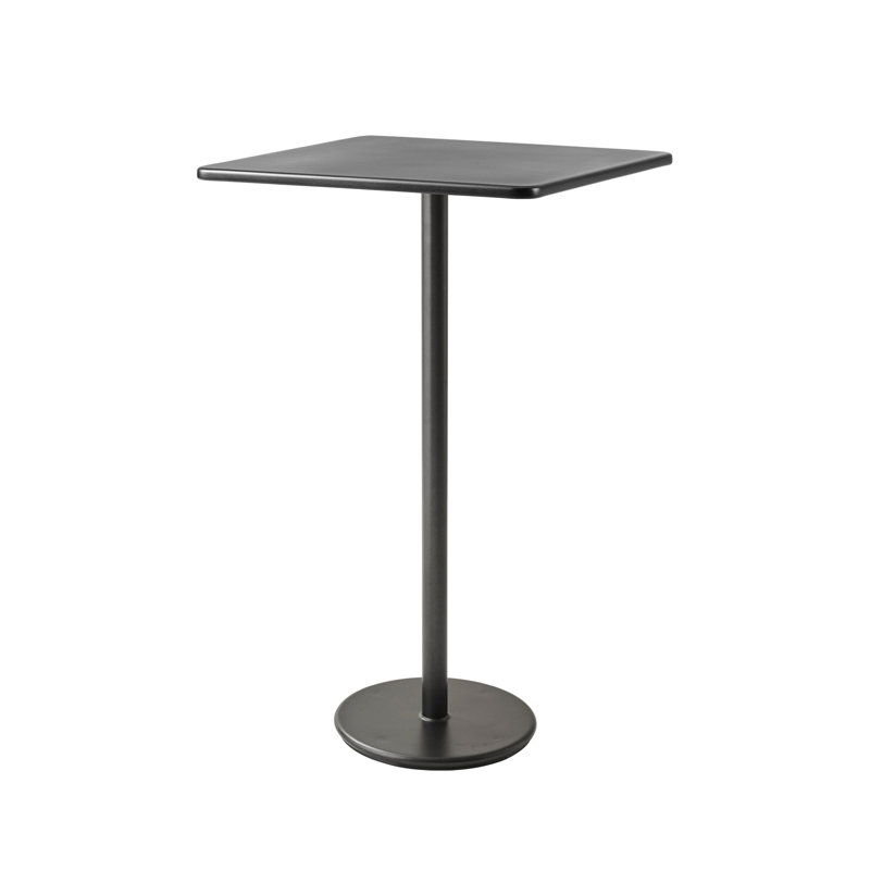 Go Square Metal Outdoor Bar Table , in. W in. D, 29.6" L x 29.6" H x 41" H, Lava Gray