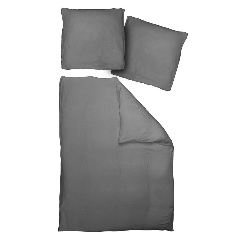Yvette Solid Colour Duvet Cover Set with Pillowcases, Single - 1 Pillowcase (80 x 80 cm), Beige