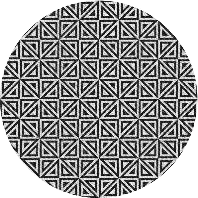 Schroder Geometric Indoor Rug, Round 4'