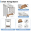 Ensemble de meuble-lavabo en bois massif 24 po avec comptoir en pierre de quartz et dosseret-58825789-58825791
