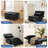 Latitude Run® 4 In 1 Multi-function Sofa Bed Convertible Sleeper Folding Ottoman Black