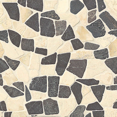 Hemisphere Random Sized Natural Stone Pebble Mosaic Wall Tile