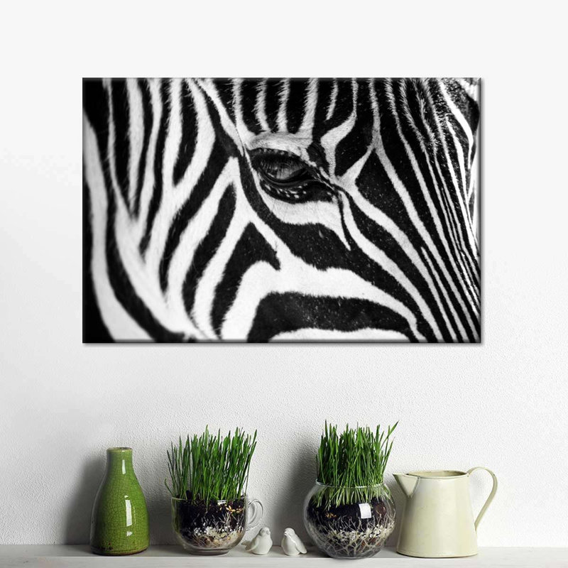 Zebra Eye Canvas Print, 30" H x 45" W x 1.25" D