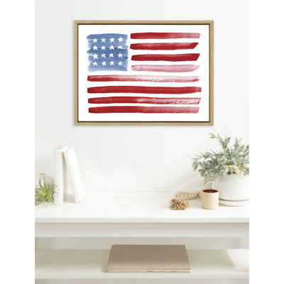 «Flag Alone» par Sara Berrenson, reproduction d'art sur toile encadrée