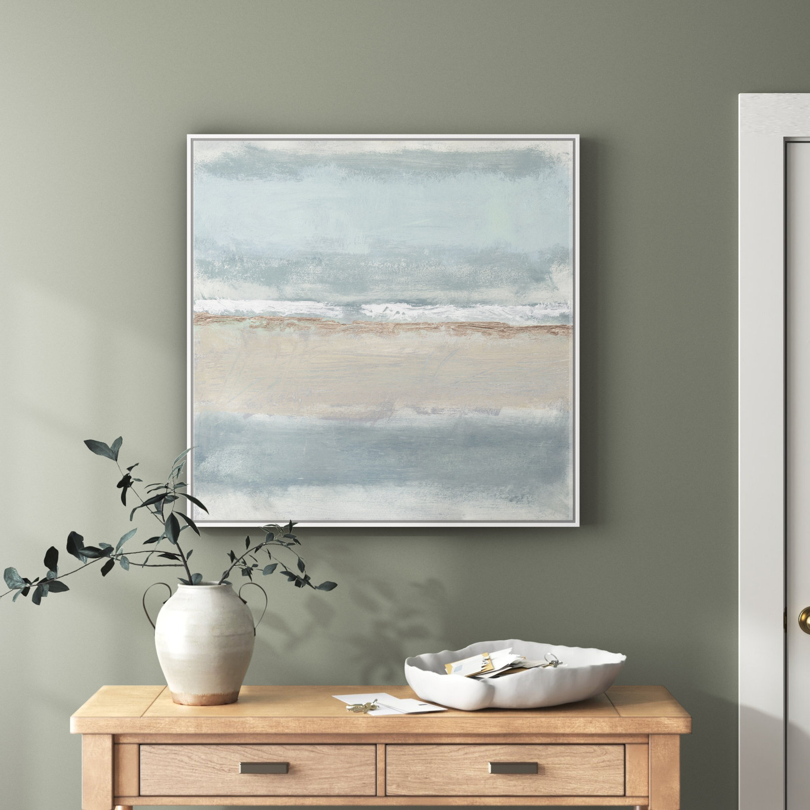 Dandelion "Serenity 1" Painting by Filippo Ioco, White , 36" H x 36" W x 2" D