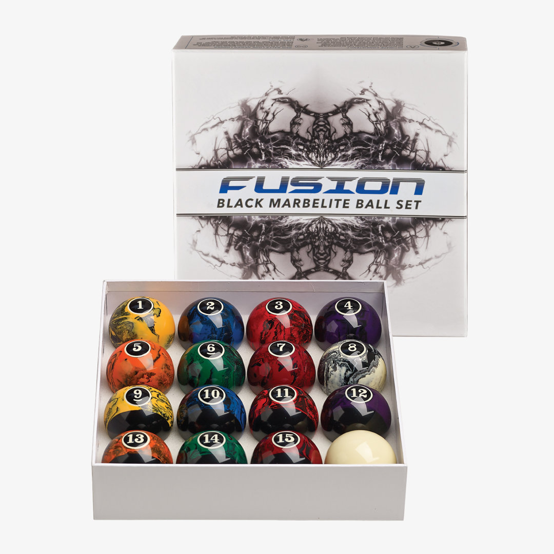 16-Piece Marbleized Billiard Ball Set Pro Series