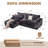 Boneless 103" Boneless Compressed Sectional Couch No Assembly Required With Pillows-62584985-62584987