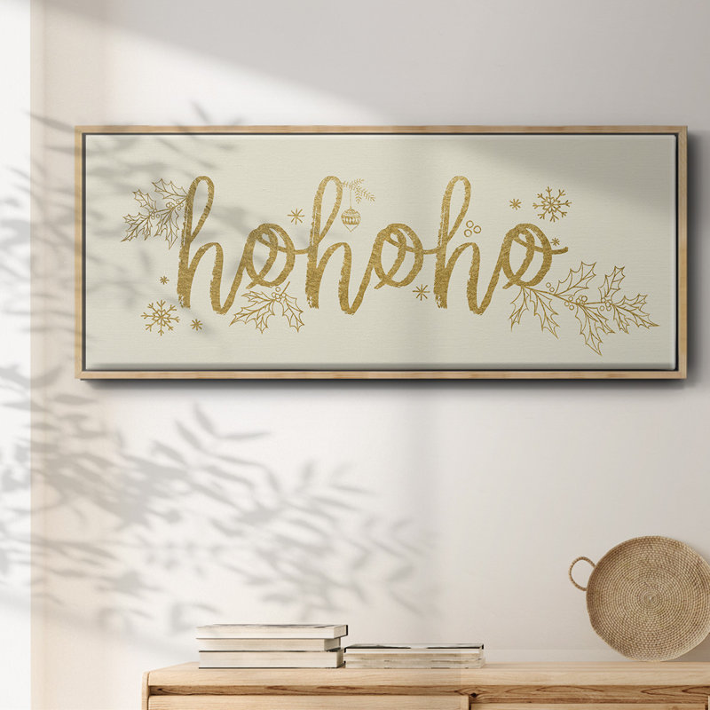 Toile encadrée dorée HOHOHO