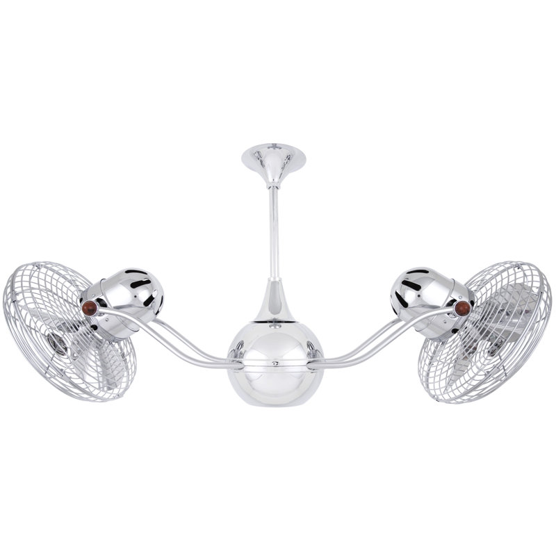 42" Vent Bettina 6  Blade Ceiling Fan,  Polished Chrome