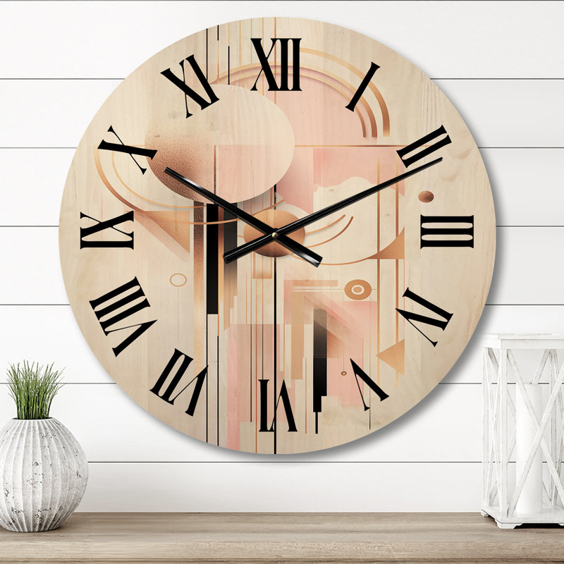 Horloge murale circulaire géométrique Boho Chic, Moyenne