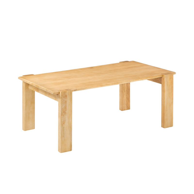Table basse rectangulaire en bois massif de 26 po Clayton, Blond clair