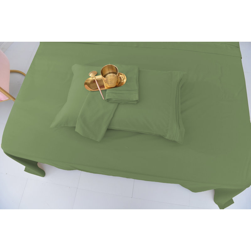 Rayon from Bamboo Sheet Set, Sage Green, King