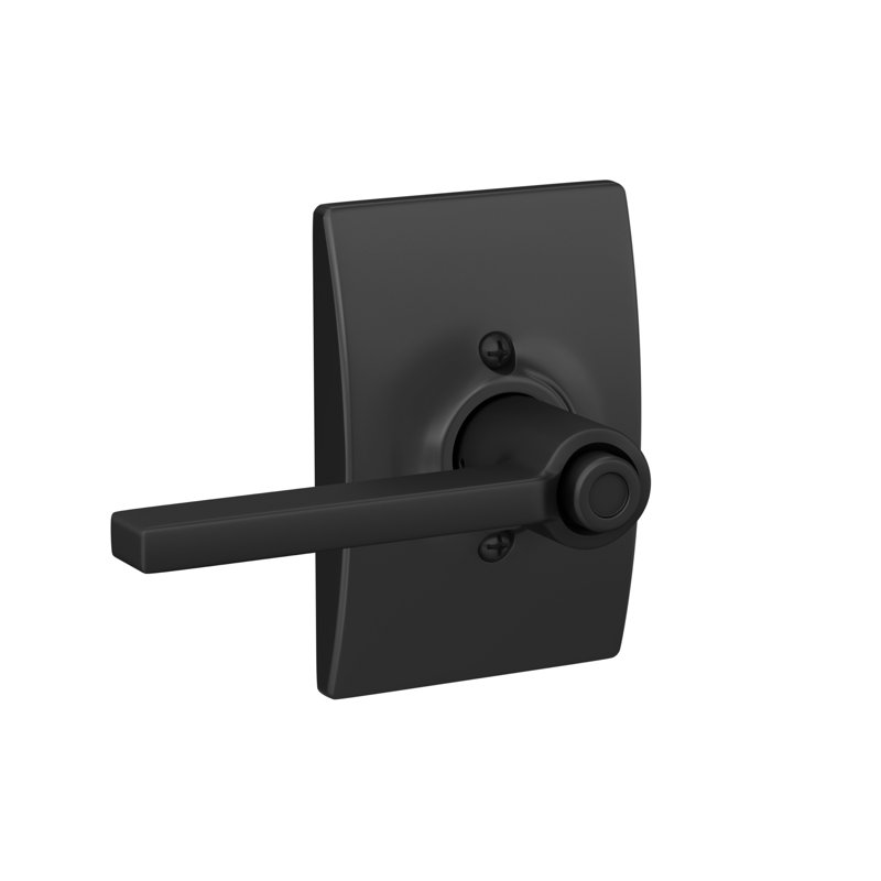 Latitude Privacy Door Lever, Matte Black