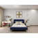 Eriksay Low Profile Upholstered Platform Bed With Wingback Headboard