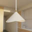 Luminaire suspendu blanc mat 1 lumière avec détails en laiton-1684821813-1684821814