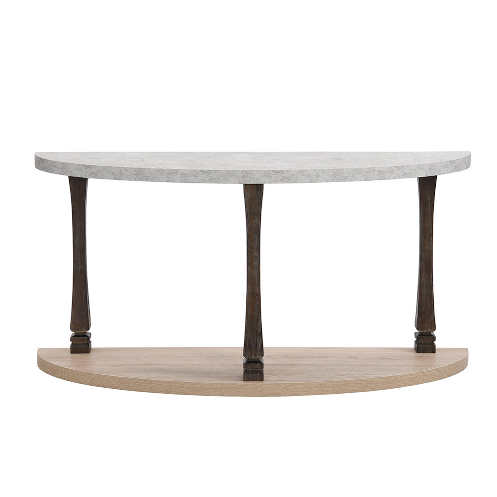 Oliver Wooden Half Moon Sturdy Console Tables for Small Hallway