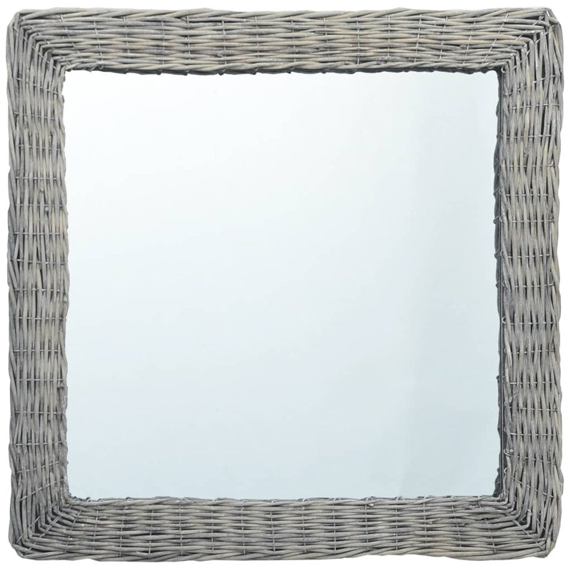 Miroir de salle de bain Iddings, Rond 15,7 po x 15,7 po, Brun