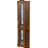 Corner Curio Cabinet with LightsAdjustable Tempe Glass ShelvesMirro BackDisplay Cabinet