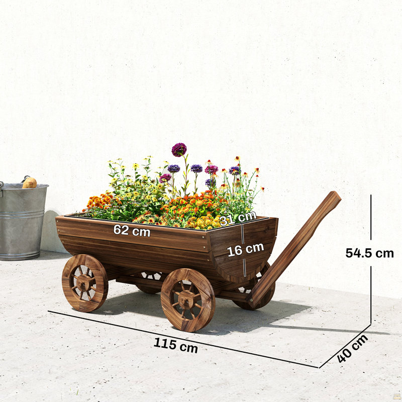 Boîte à fleurs en bois Outsunny