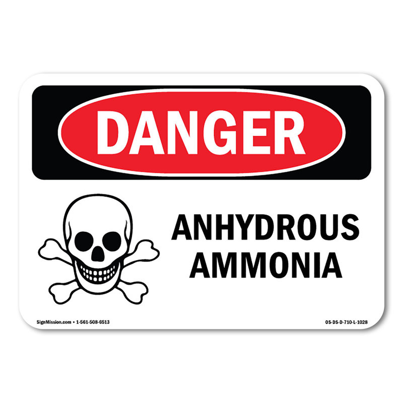 Anhydrous Ammonia Decal 7" X 5"