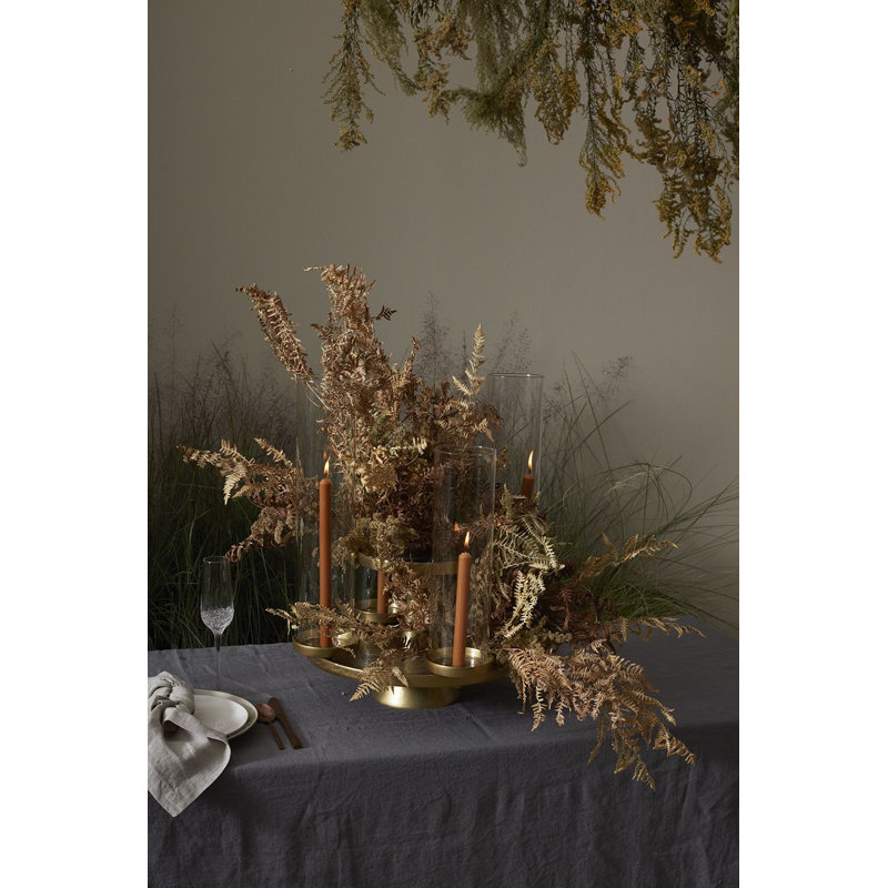 Metal Tabletop Candelabra, 10.5" H x 15.5" W x 15.5" D