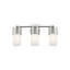 Bolivar - Luminaire de meuble-lavabo mural 3 lumières 7 po - Finition nickel poli - Abat-jour en verre fumée-851054899-1069198918-1069198921
