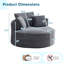 2 pièces - Chaise longue surdimensionnée à compression de 53 po-1892380985