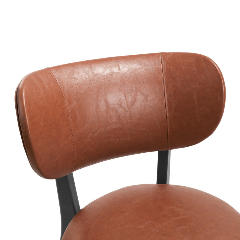 Mid-Century Modern Solid Wood Upholstered Dining Side Chair