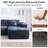 Boneless 106" L-Shape Sectional Couches For Living Room, Cloud Sofa With Chaise, Modern Upholstered Boneless Couch With Deep Seat, Cup Holder & Side Pocket, Sofa Pillows, No Assembly Required-304978226-304978229
