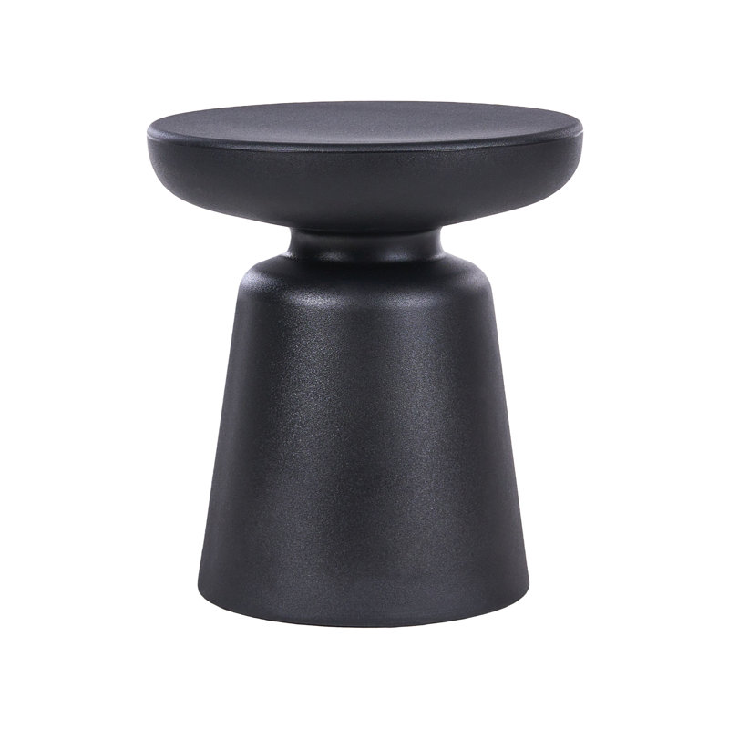 Pedestal End Table, Black