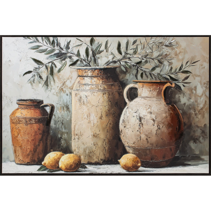 Lemon Grove Table Canvas Wall Art