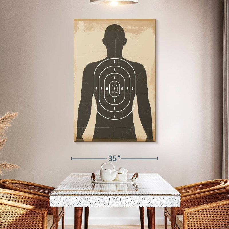 Human Shooting Target, 51" H x 34" W