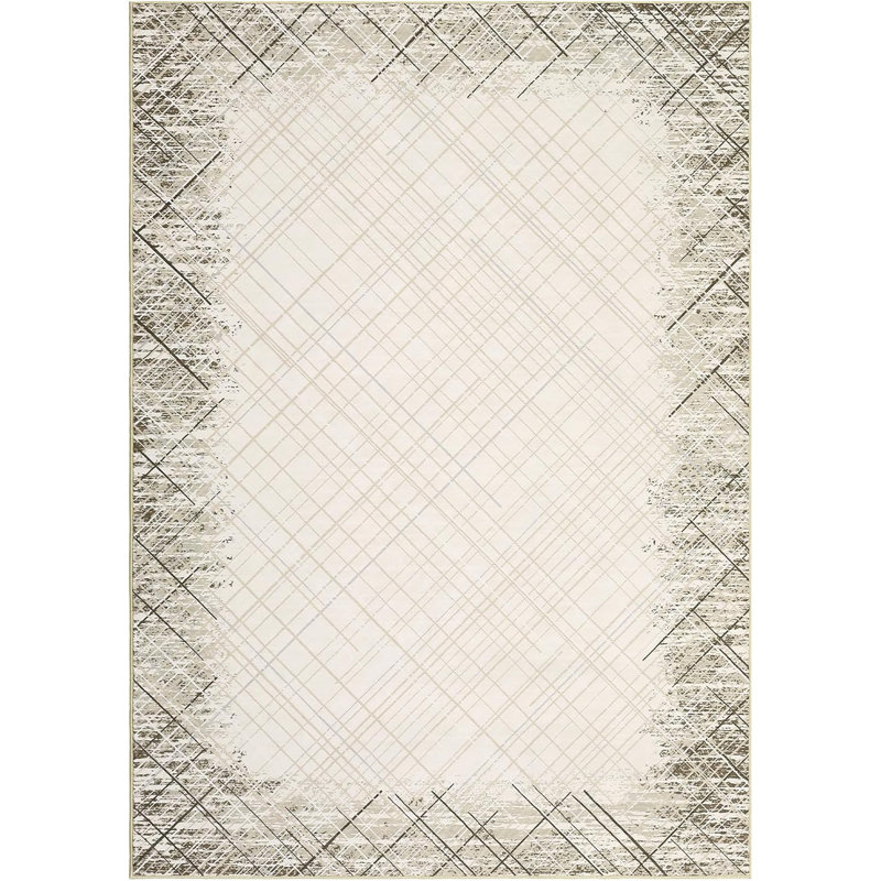 Washable Area Rug 5x7,Non Slip Low Pile Pearl Velvet Abstract Carpet, Modern Rug for Living Room Bedroom,Gray