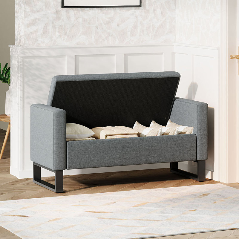 127.99cm Wide Rectangle No Pattern Standard Ottoman