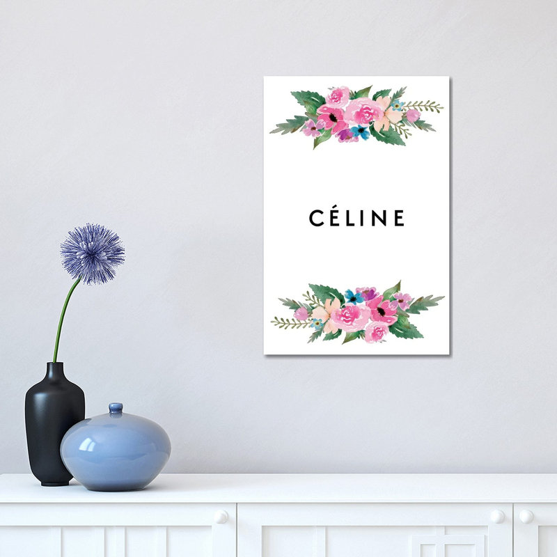Celine & Flowers by Mirano - Print on Canvas, Wrapped Canvas, 45.72cm H x 30.48cm W x 1.91cm D