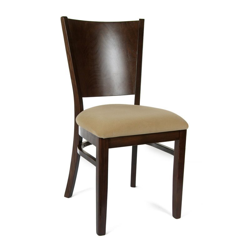Calina 18'' H Upholstered Beech Side Chair, Walnut