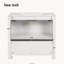 Organisateur de meuble-lavabo blanc antique 36 po avec lavabo en céramique et armoire de rangement