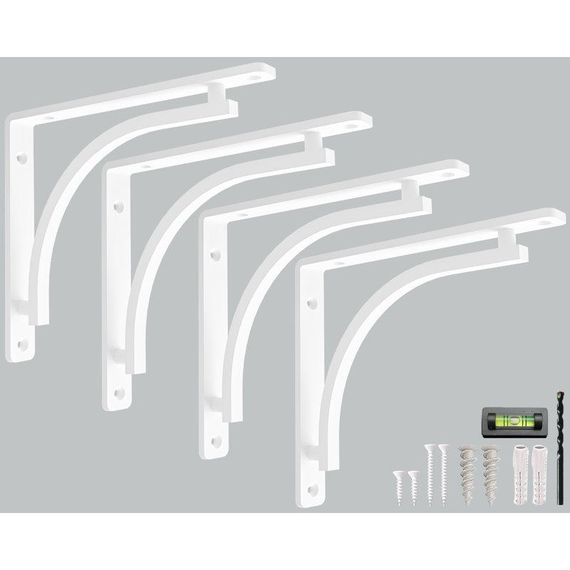 Support à tablette en métal, Blanc, 10 pouces