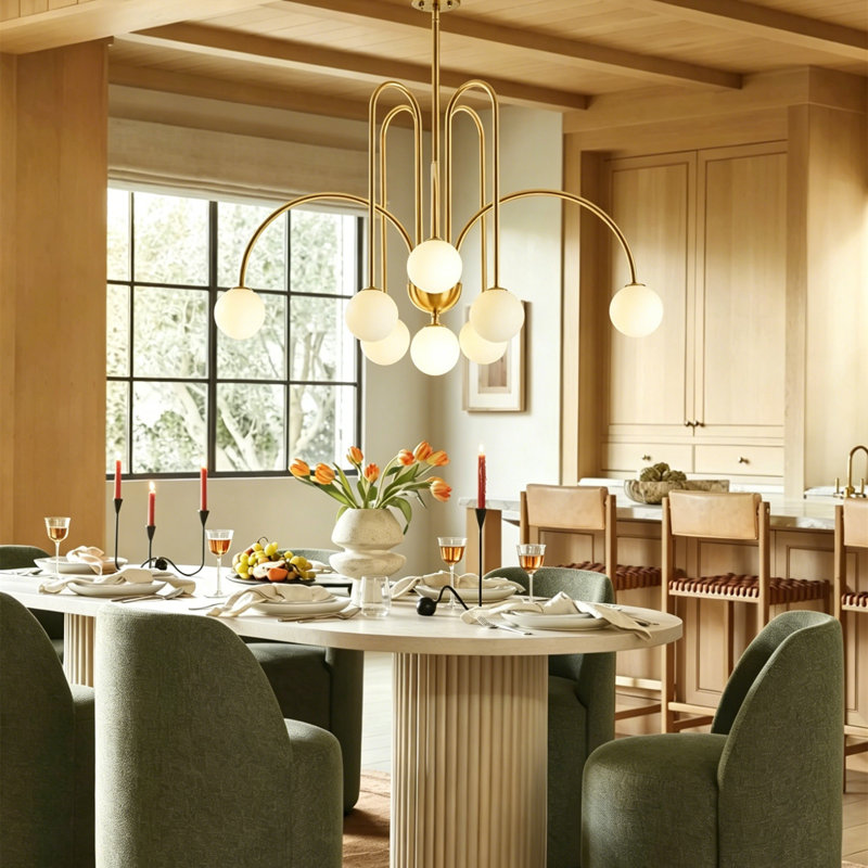 Bradrick 8 - Light Glass Globe Chandeliers