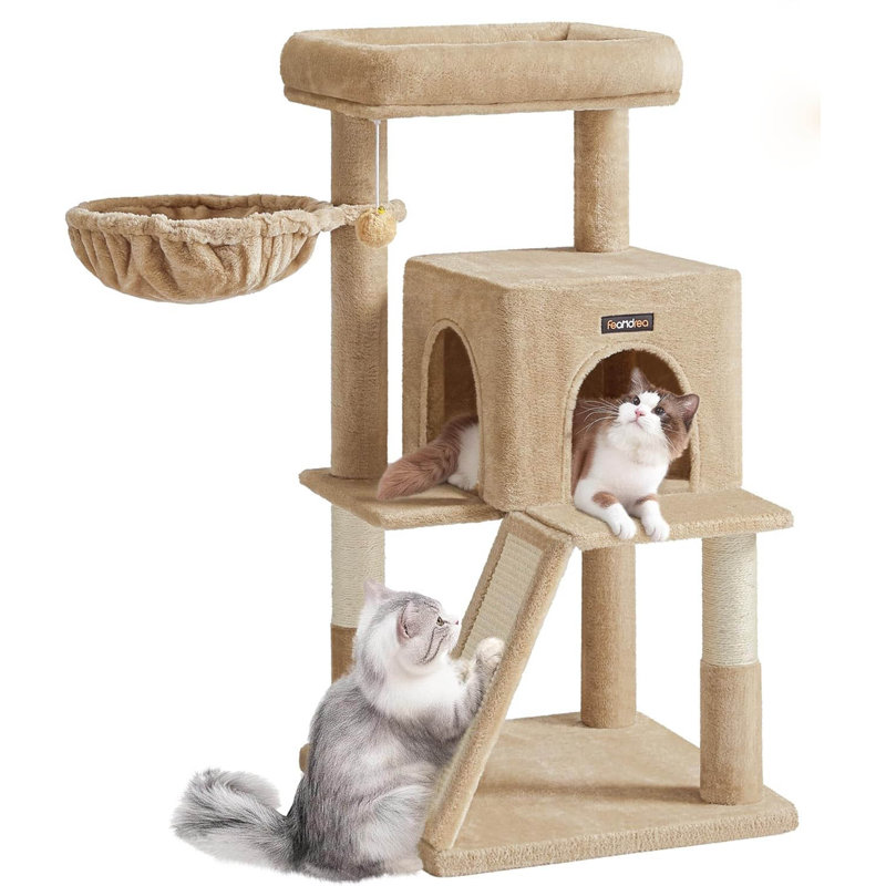 96cm H Cat Tree, Camel Brown