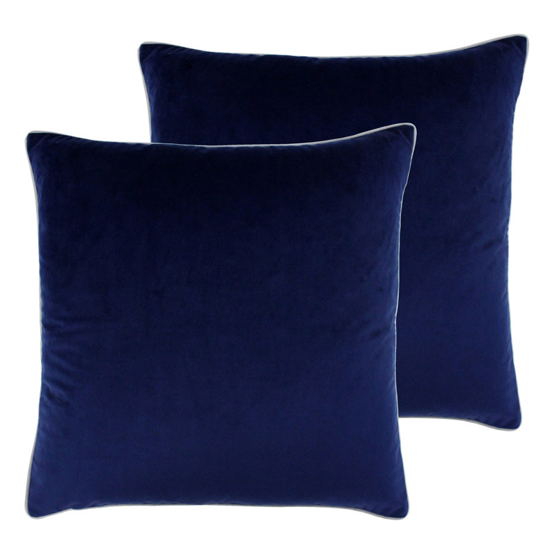 Square Meridian Square Scatter Cushion, Navy/Silver, Polyester
