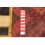 Tapis rouge en laine tissé à plat à la main à motif patchwork de 5 pi 7 po x 8 pi 1 po Allarna