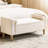 Upholstered Storage Bench with Two Pillows and Arms, Button-Tufted End of Bed Bench for Living Room, Bedroom, Entryway-112702698