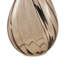 Small Textured Swirl Brown Glass Table Lamp - Teardrop Shape