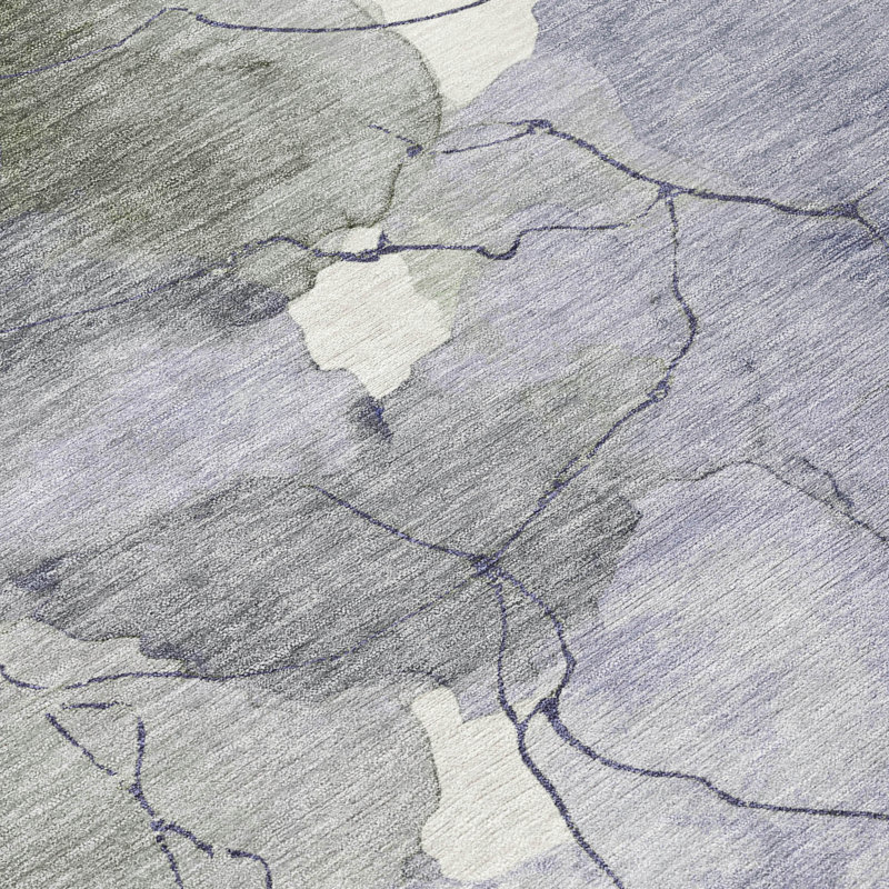 Machine Washable Indoor/Outdoor Chantille ACN2589 Abstract Rug, 9' x 12', Lavender