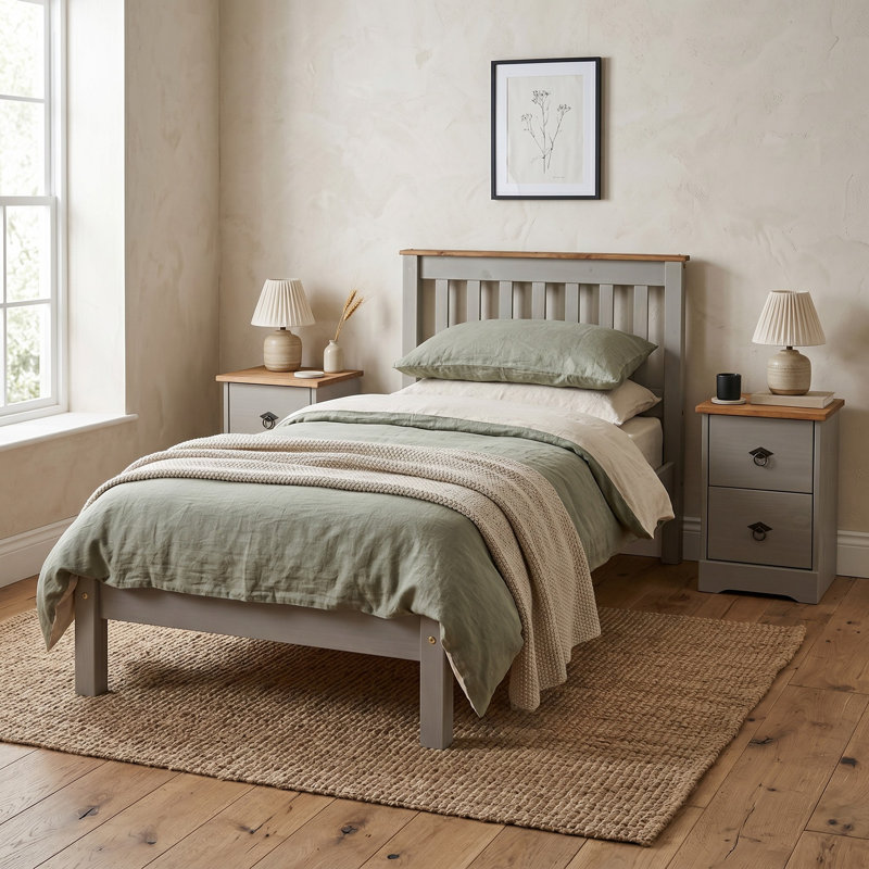 Ingrid Bed Frame, Single (3'), Grey
